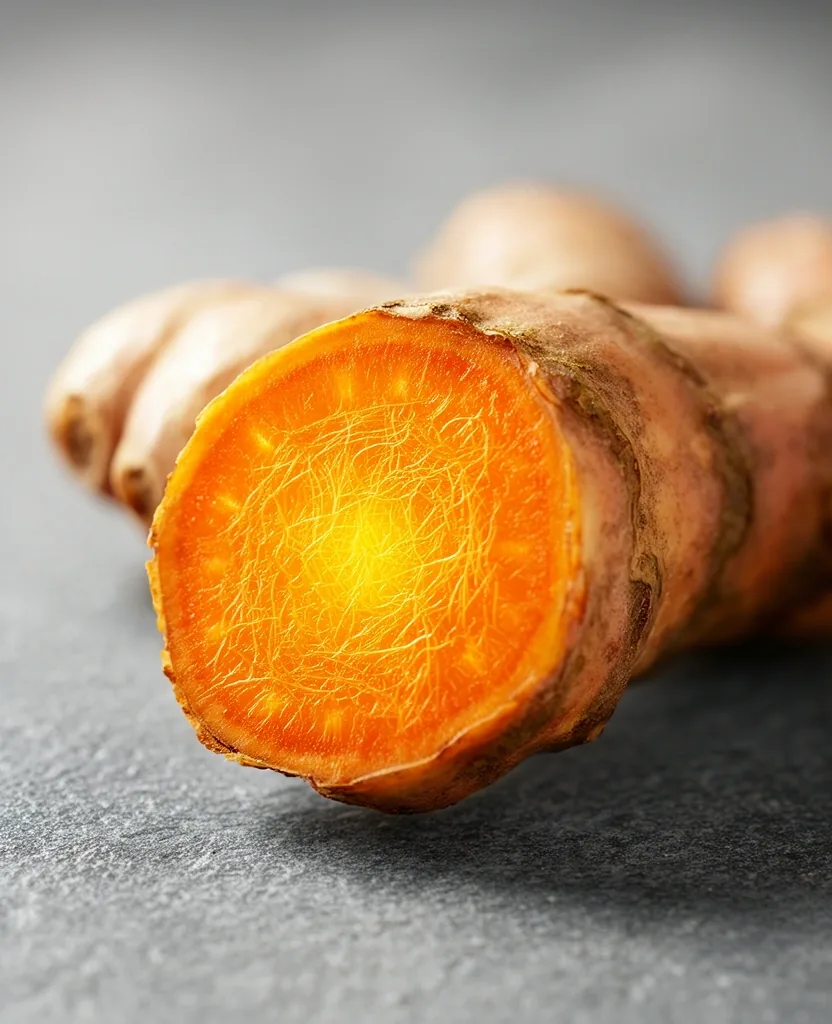 Macro-photographie de curcuma