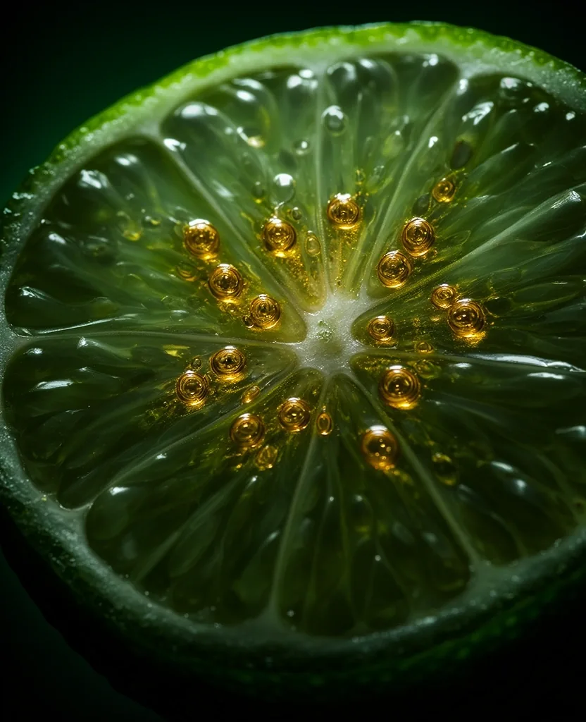 Macro d'ingrédient naturel sous éclairage de laboratoire